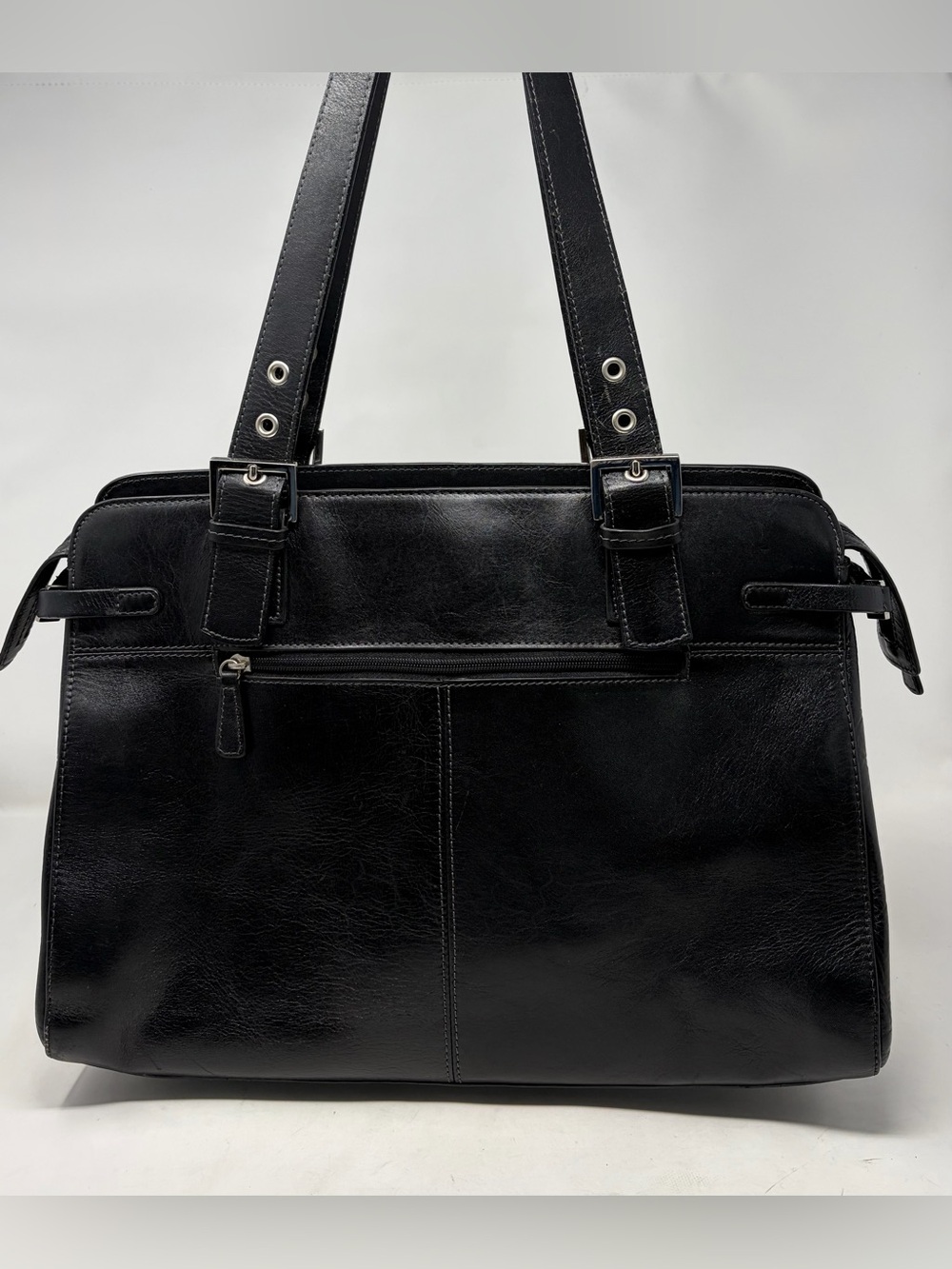 Vintage Y2K Marshall Fields Leather Briefcase Tote